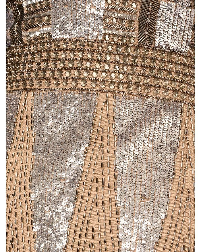 Aidan Mattox Fully Beaded Deep V Neck Gown 4