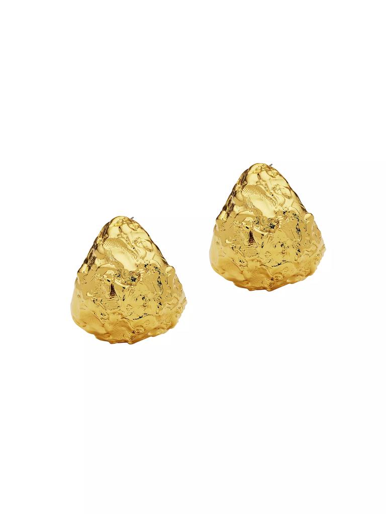 Amber Sceats Zagora Grande Florie 24K-Gold-Plated Hoop Earrings