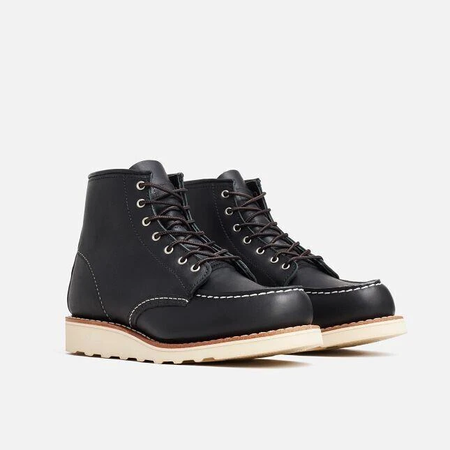 Red Wing Red Wing Classic 3373 6" Boots Women's Black Boundary Leather Moc Toe Lace-Up 2