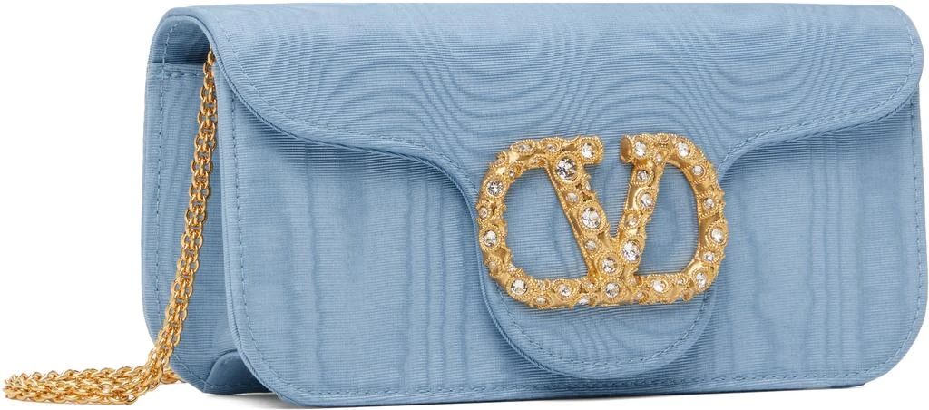 Valentino Blue Locò Moiré Fabric Bag 2