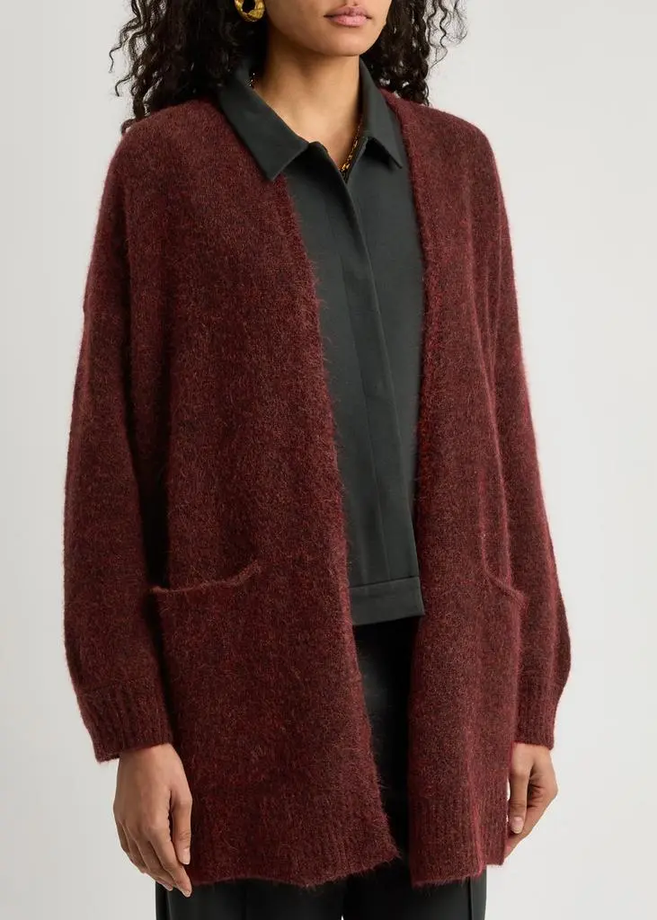 Eileen Fisher Mohair-blend cardigan 2