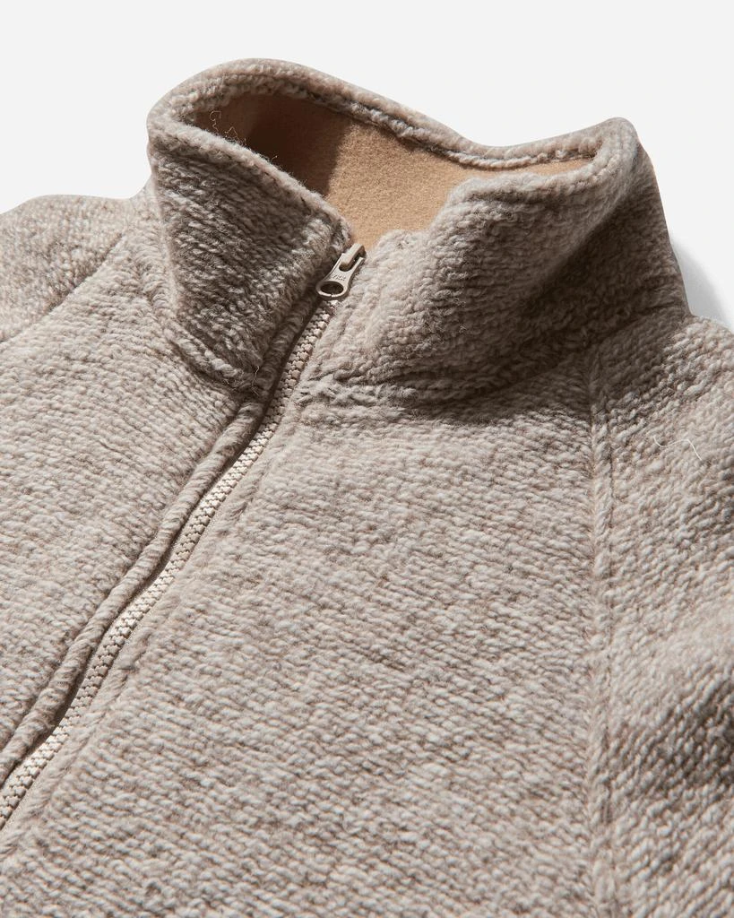 Stüssy Men's Wool Blend Sherpa Mock Neck Sweater Tan 3