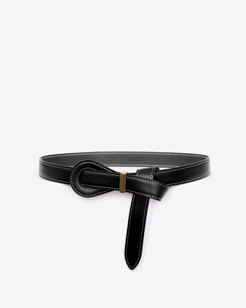 Isabel Marant ISABEL MARANT, BRINDI LEATHER BELT - Women - Black - 70