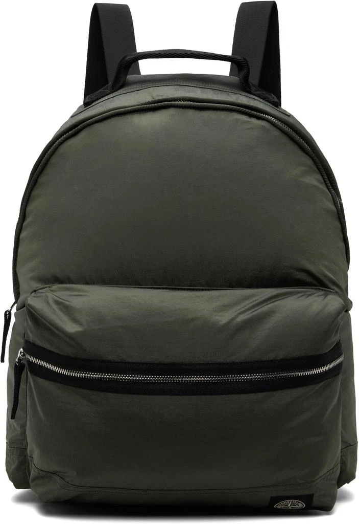 Stone Island Khaki 9200014 Coated Nylon Metal ECONYL Backpack 1