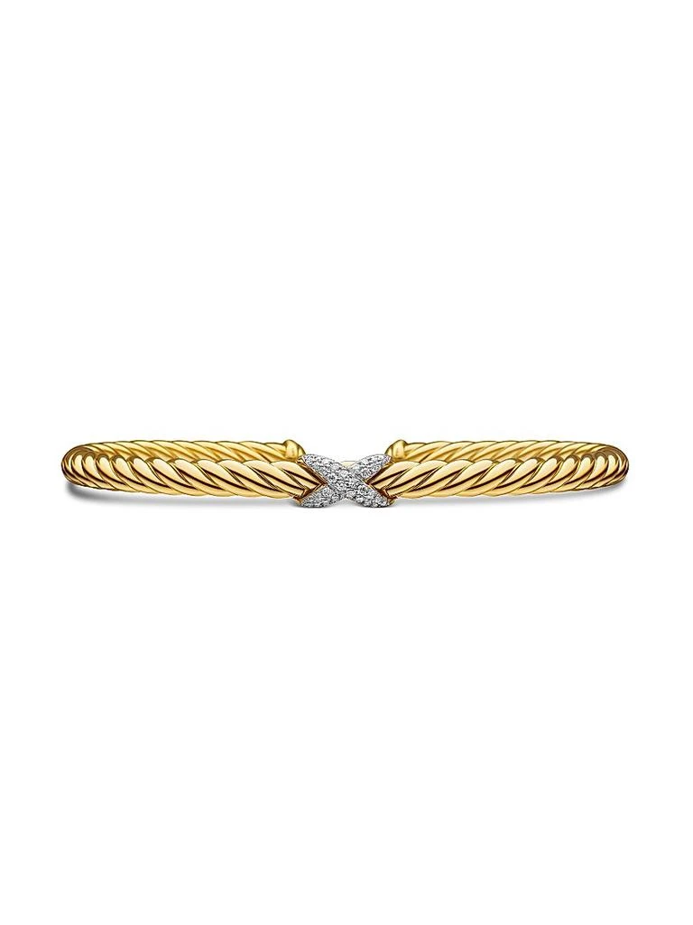 David Yurman X Cablespira Station Bracelet in 18K Yellow Gold