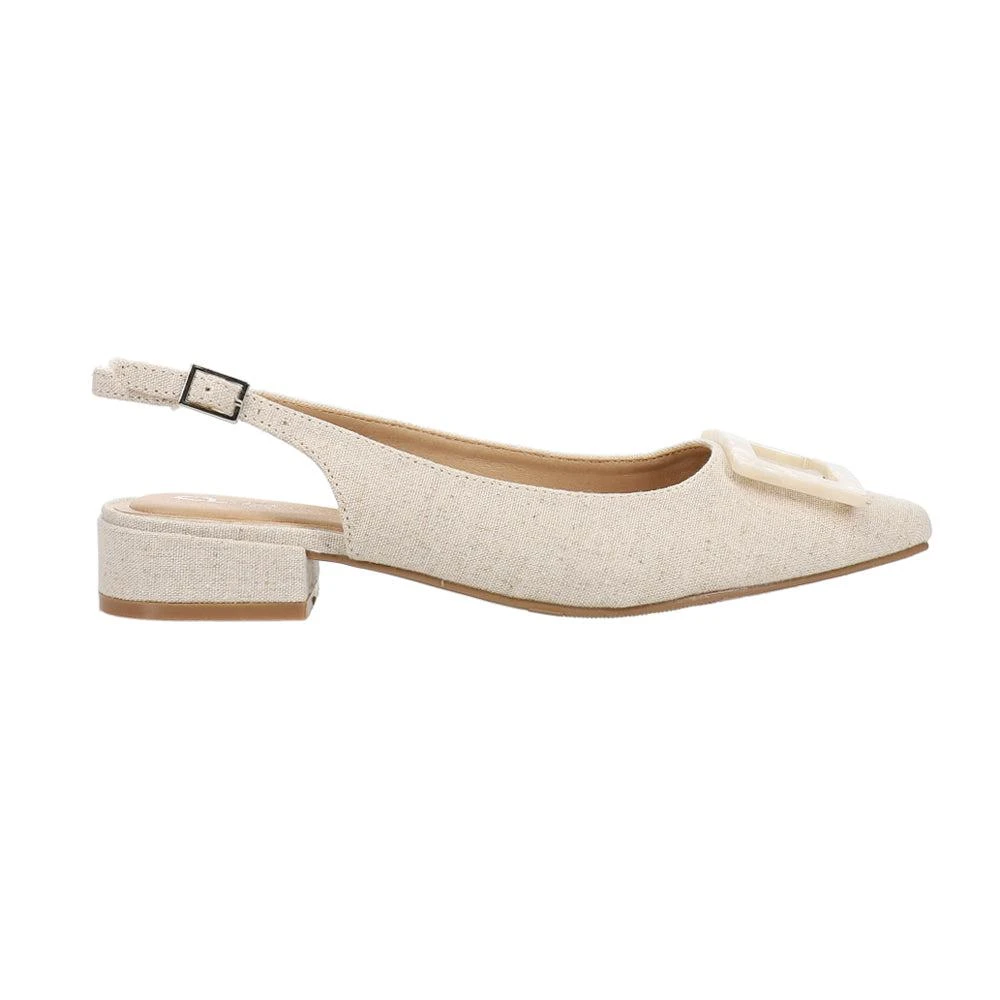 CL By Laundry Sweetie Linen Slingback Flats 1