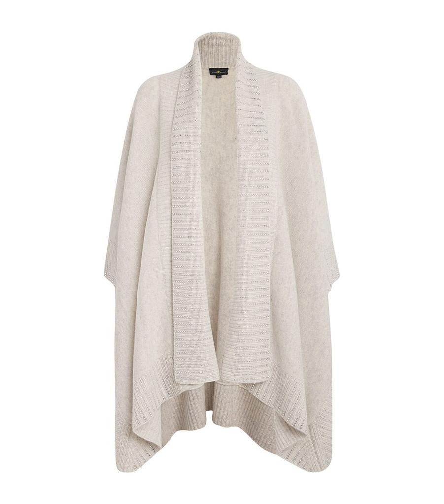 William Sharp Cashmere Crystal-Embellished Cape
