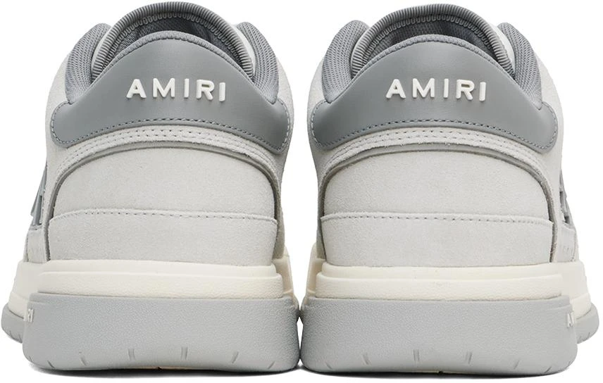 AMIRI Gray & White Suede Classic Low Sneakers 2