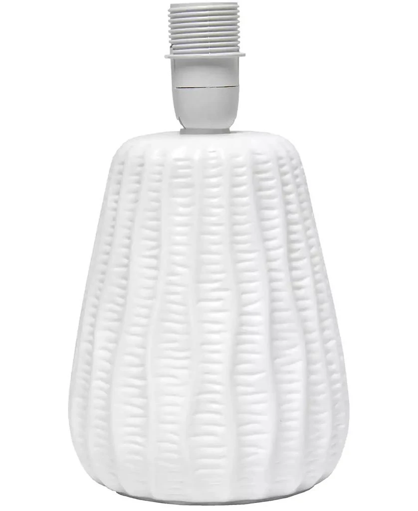 Simple Designs 11.02" Traditional Mini Modern Ceramic Texture Pastel Accent Bedside Table Desk Lamp with Matching Fabric Shade 7