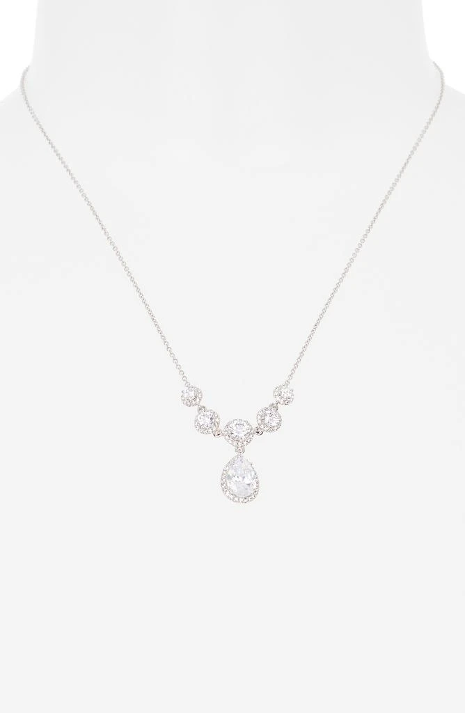 Nadri Cubic Zirconia Pear Drop Frontal Necklace 2