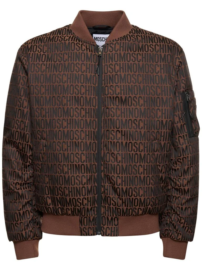 Moschino Moschino Logo Cotton Blend Bomber Jacket 1