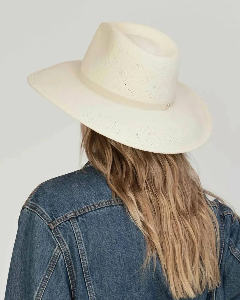 Janessa Leone Janessa Leone - Women's Valentine Packable Straw Fedora Hat 4
