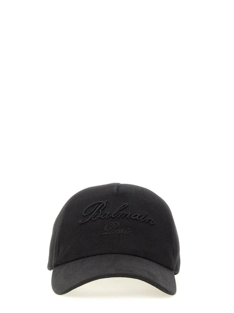 Balmain Balmain Baseball Hat With Logo Embroidery 1