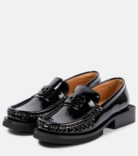 Ganni Logo faux leather loafers 5