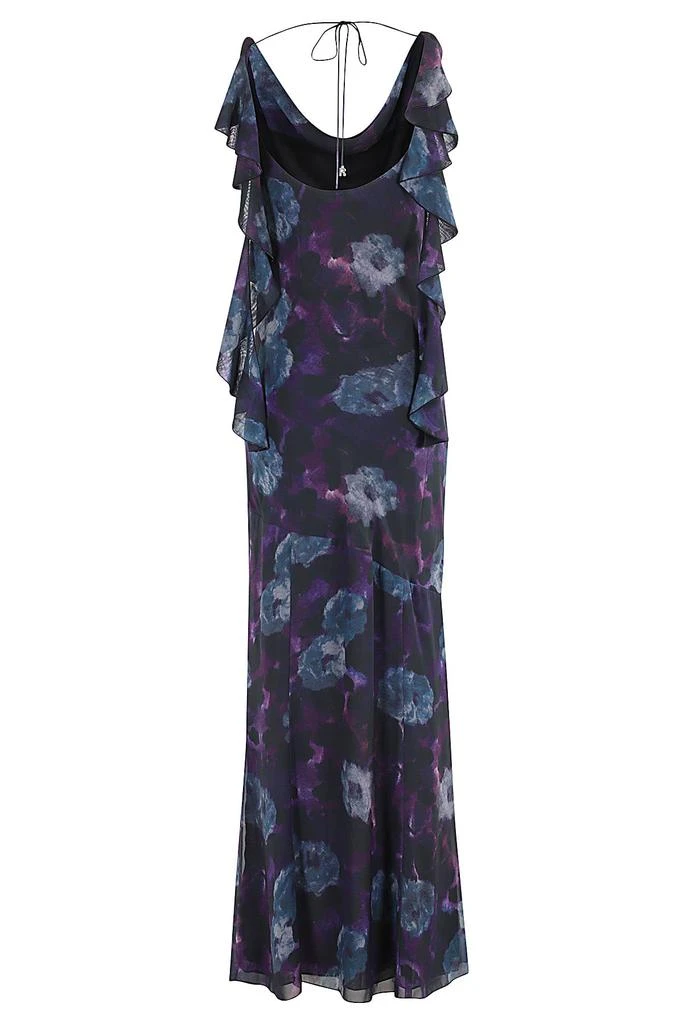 white christmas dresses ROTATE BIRGER CHRISTENSEN Black Open-back Chiffon-trimmed Stretch-jers   Reliked