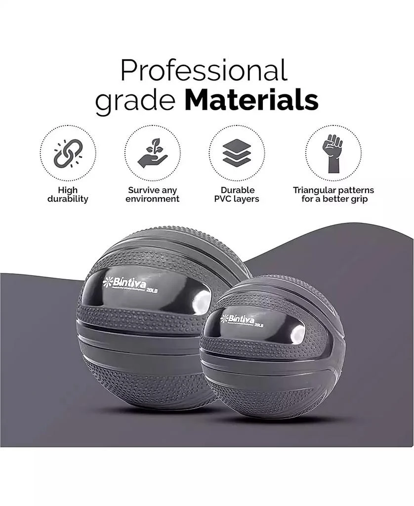 Bintiva Textured Slam Ball Kit - Black 7