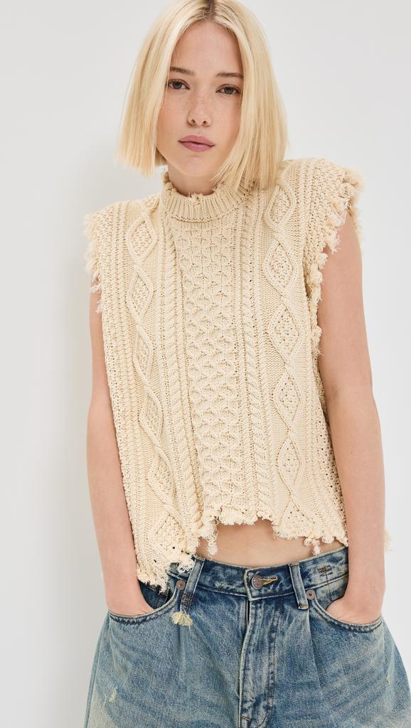 R13 Boyfriend Cable Sweater Vest