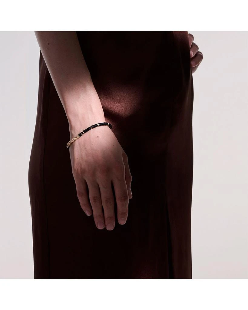 John Hardy 14K Yellow Gold Heishi Onyx Bracelet 2