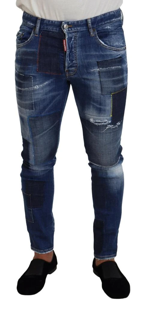 DSQUARED2 Dsqua²  Washed Patchwork Skinny Men  Men's Jeans 1