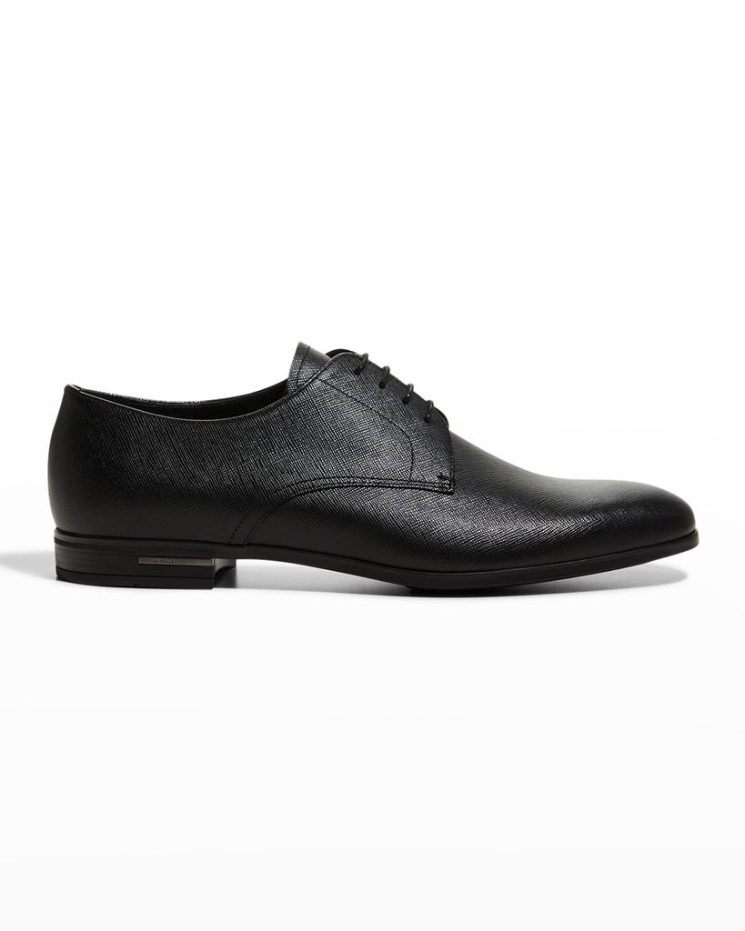 Prada Men's Saffiano Leather Lace-Ups