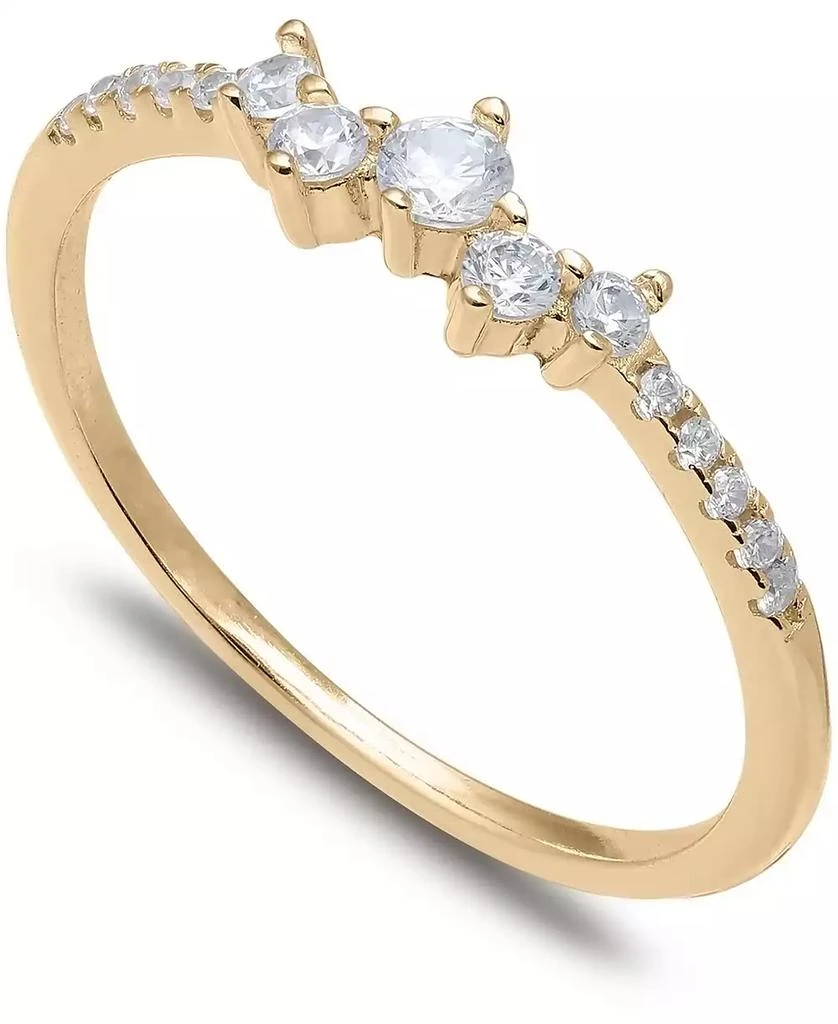 Giani Bernini Cubic Zirconia Scattered Band in 18k Gold-Plated Sterling Silver, Created for Macy's 1