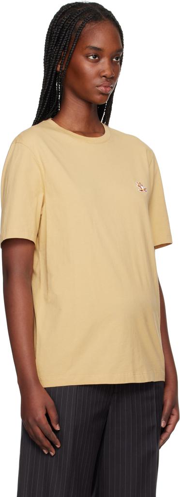 Maison Kitsune Yellow Chillax Fox Patch Regular T-shirt