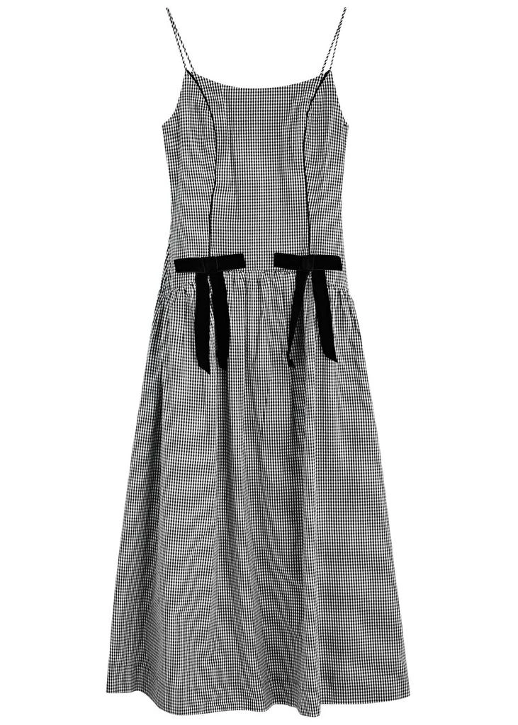 DAMSON MADDER Persephone gingham cotton midi dress  1