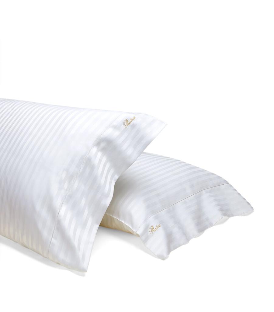 Pratesi Raso Rigato Bolster Pillowcase (13cm x 41cm)