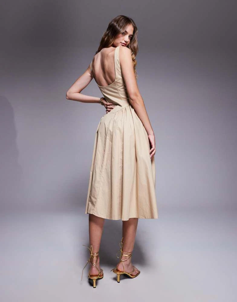 knee length dresses for ladies Baltic Born Womens Jerrah Midi Dress | Deep Green main image 0
