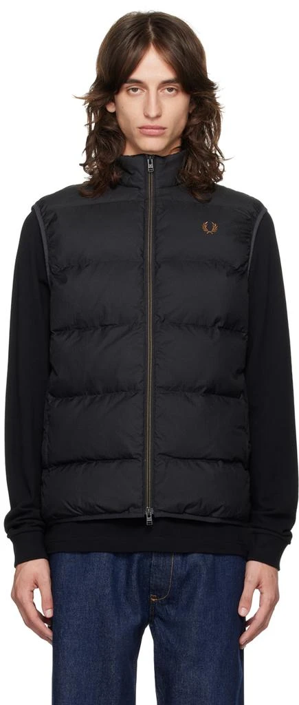 Fred Perry Black Insulated Vest 1