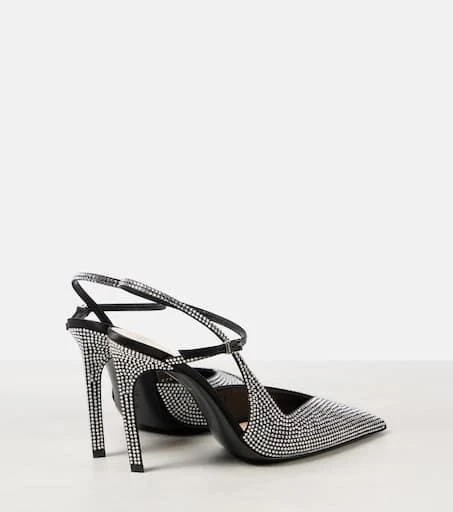 Gucci Crystal-embellished satin pumps 3