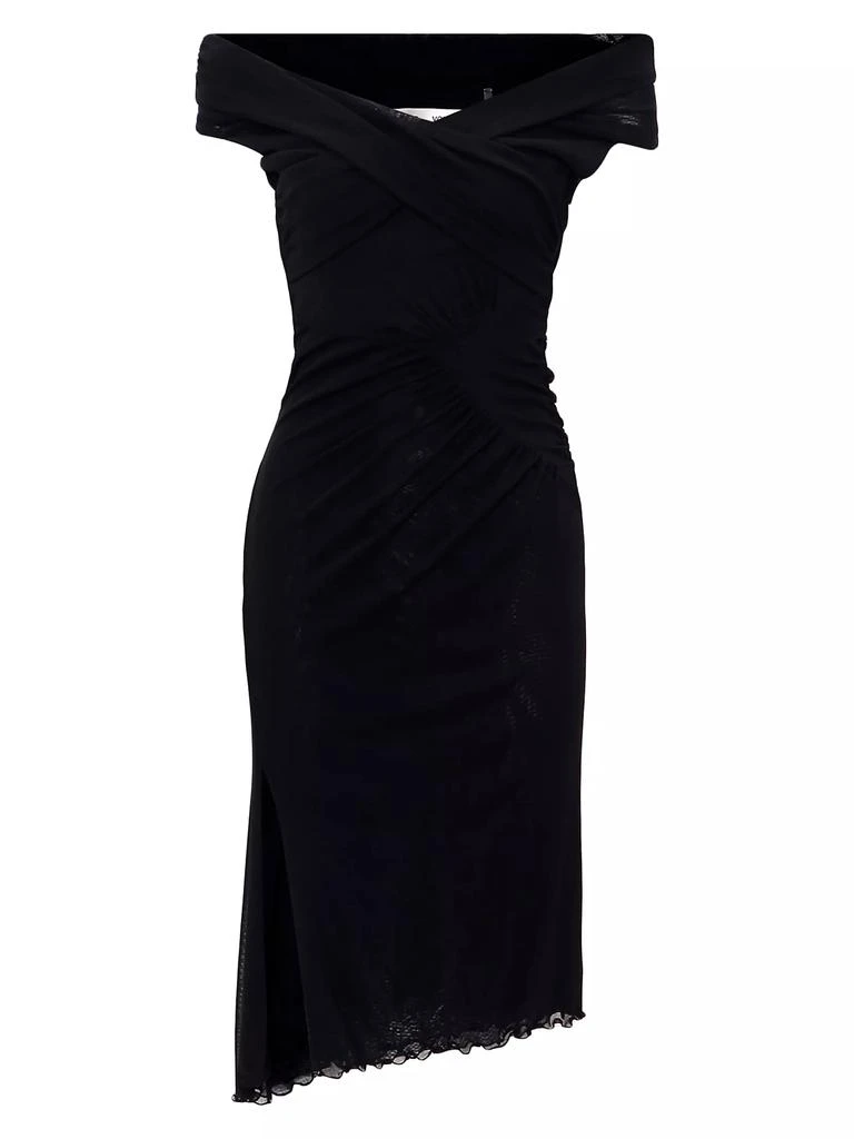 Diane von Furstenberg Lovinia Asymmetric Mesh Dress 1