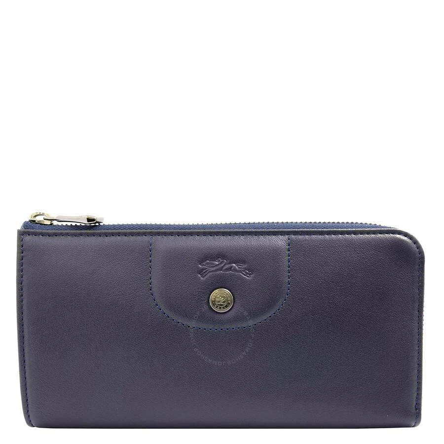 Longchamp Le Pliage Cuir Zip Around Wallet - Navy 1