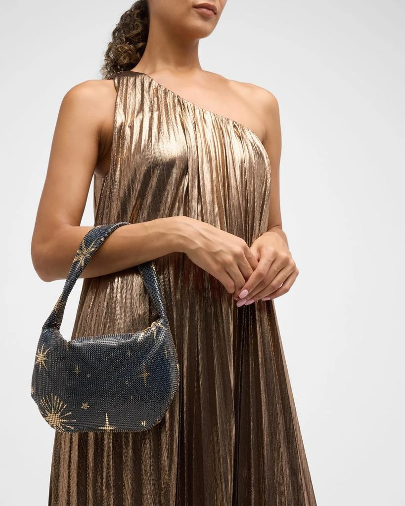 Whiting 
Davis Diana Star-Print Mesh Hobo Bag 2