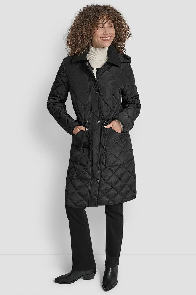 DKNY LONG QUILTED COAT 7