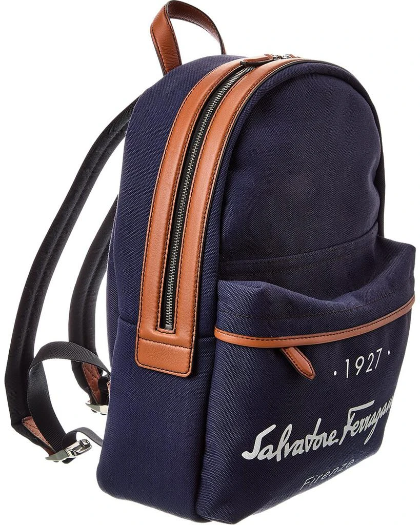 Salvatore Ferragamo Ferragamo Canvas & Leather Backpack 3