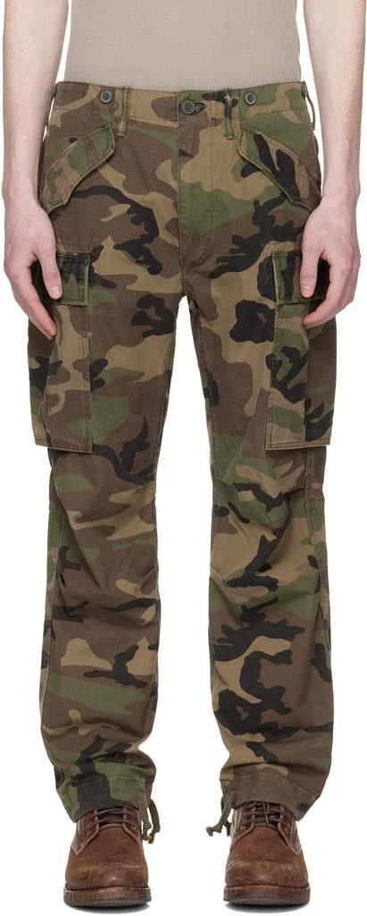 RRL Khaki Regiment Camo Ripstop Cargo Pants