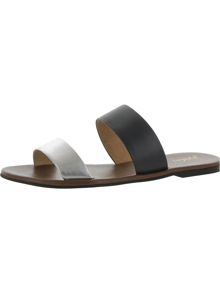 Joules Fenthorpe Womens Leather Metallic Slide Sandals