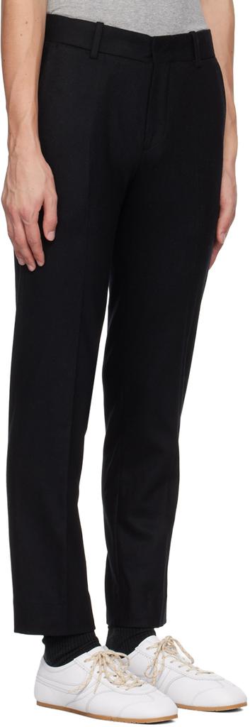 Solid Homme Black Wool & Cashmere Trousers
