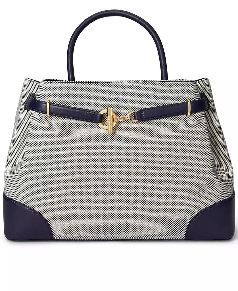 Ralph Lauren Cross-Dyed Canvas Large Blaike Satchel Bag