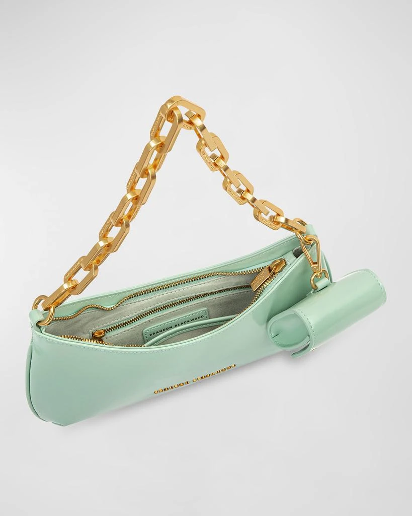 Brandon Blackwood Jacqueline Patent Leather Chain Shoulder Bag 2