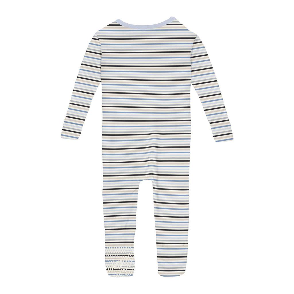 KicKee Pants Print Convertible Sleeper with Zipper (Infant)