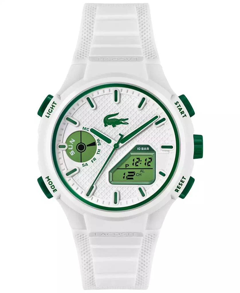 Lacoste Men's LC33 White Silicone Strap Watch, 45mm 1