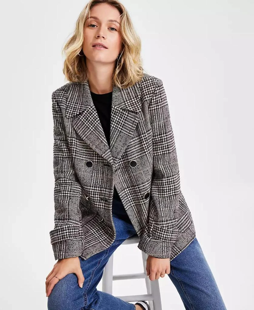 Maralyn & Me Juniors' Double-Breasted Long-Sleeve Peacoat, Created for Macy's 3
