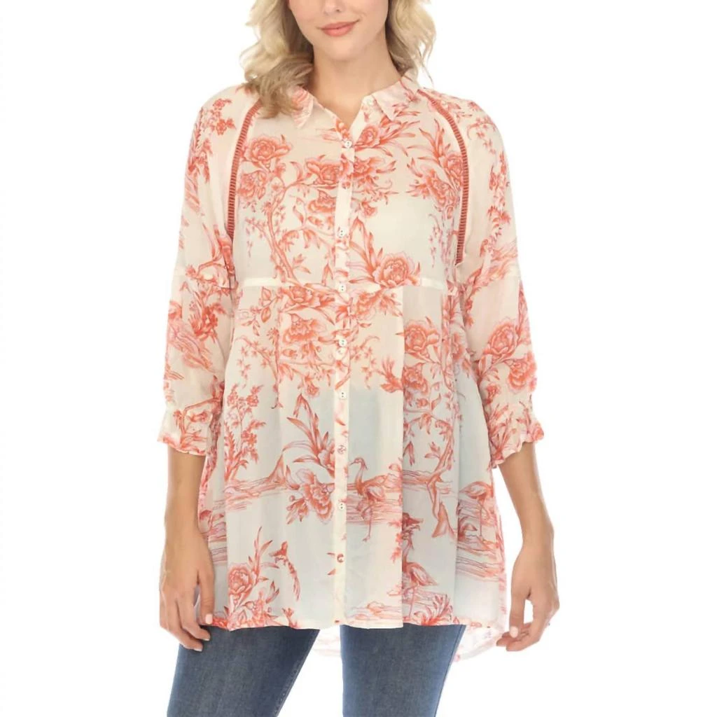 Spring Fire Adonia Tunic Top In Multi  On Sale Now with Up to 45% Off |  Discover Exclusive Deals & Savings at BeyondStyle  Authentic Johnny Was  women|clothing|shirts-tops|t-shirts with Limited-Time Discounts,