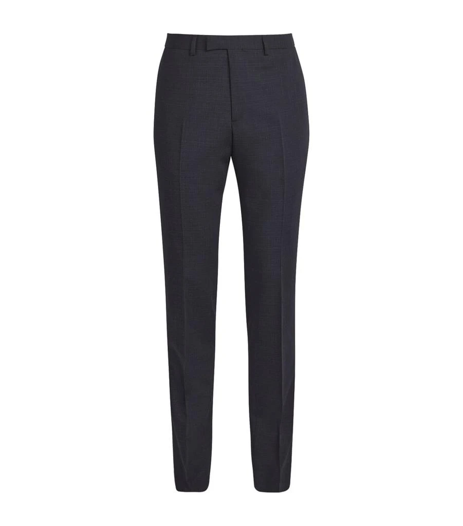 Sandro Paris Virgin Wool Check Straight Trousers 1
