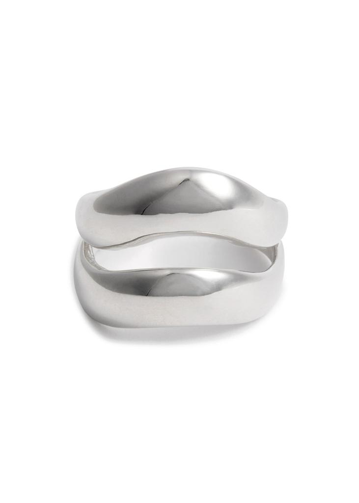 AGMES Double Wave sterling silver ring