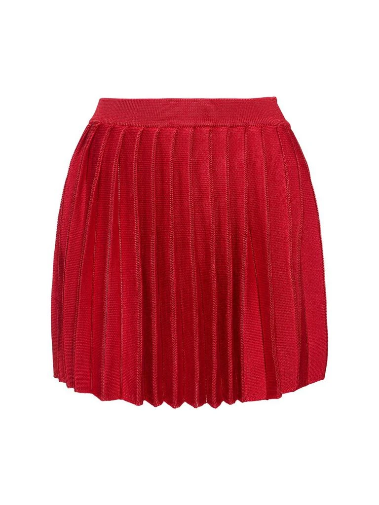 Self Portrait Pleated Knit Mini Skirt 1
