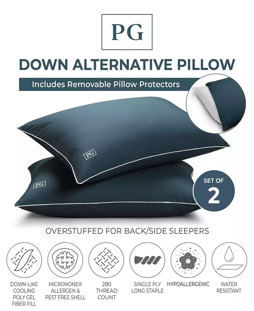 Pillow Guy Down Alternative Overstuffed 2-Pack Pillows, Standard/Queen