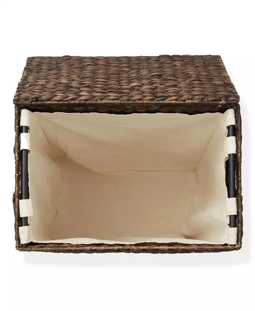 Casafield Large Laundry Hamper with Lid and Removable Liner Bag Woven Water Hyacinth Laundry Basket 5